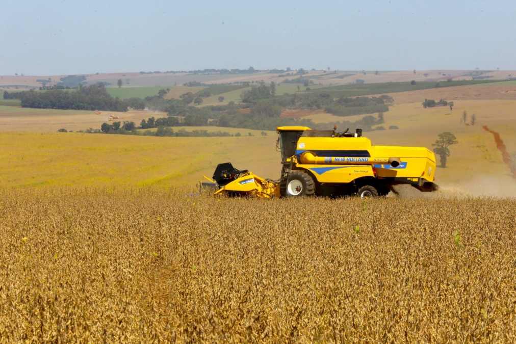 Colheita de soja. Fotos:Jaelson Lucas / Arquivo AEN